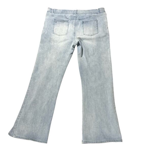 Betabrand Women's Petite Coastal Wash Boyfriend Wide Leg Stretch Jeans - XLP - Picture 6 of 8